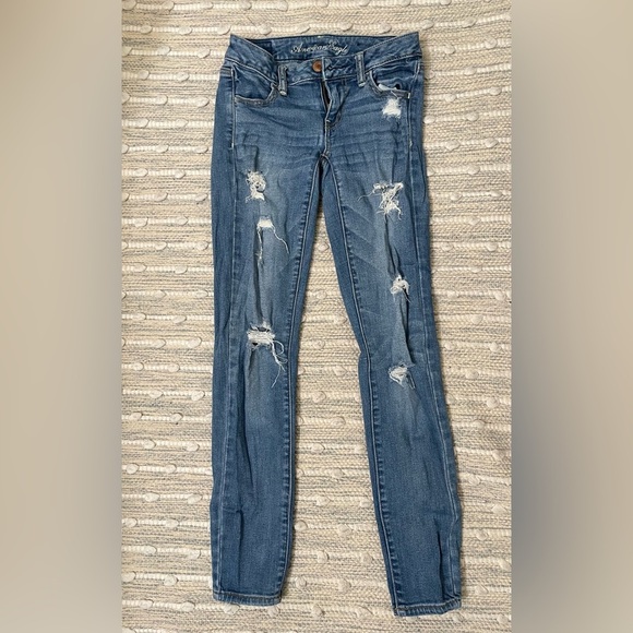 American Eagle 00 Jeggings distressed - Picture 1 of 5